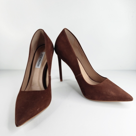 STEVE MADDEN Brown Vala Heels. - Picture 1 of 13